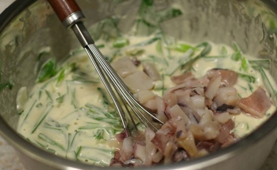 Easy Pancakes to Make on a Chilly Day: Squid and Chive Pancakes - Fairfax - 2