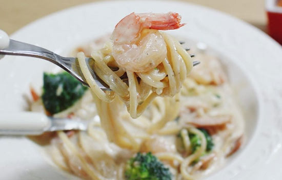 Complete with Just Refrigerator Ingredients! Savory Shrimp Bacon Cream Pasta - Los Angeles - 1