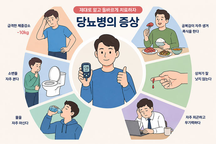 심한 갈증, 잦은 소변, 심한 허기가 당뇨병의 증상입니다  - Fairfax - 1