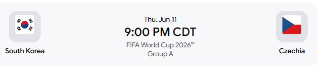 2026 World Cup Finally Kicks Off! Korea vs. USA Match Schedule - New York - 2