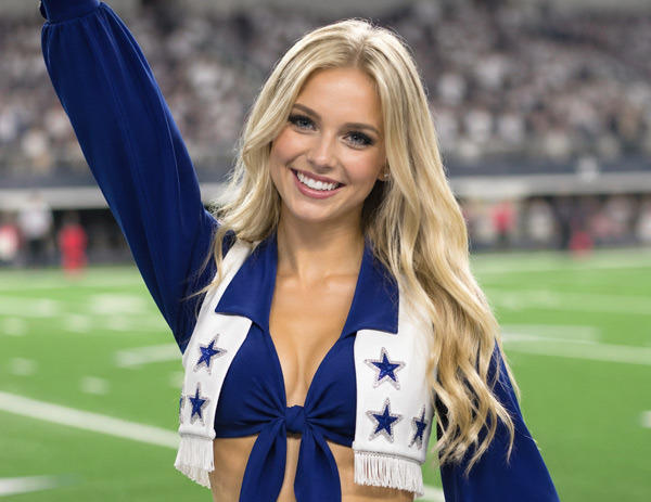 치어리더를 볼 때 와이프 옆에서 표정관리하는 남편들 - Dallas - 1