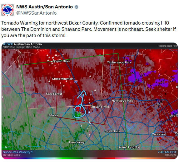 Tornado Occurs in The Dominion Area - San Antonio - 2