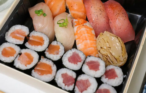 After finishing the sushi, the customer demands a full refund claiming there wasn't enough salmon - Los Angeles - 1