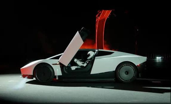 'I Really Flew in the Sky' Shocking Tesla Roadster Reveal News - Los Angeles - 1