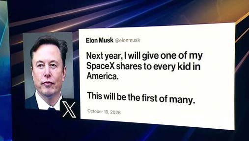 Is Musk Really Giving SpaceX Stock to All American Children? - Los Angeles - 1