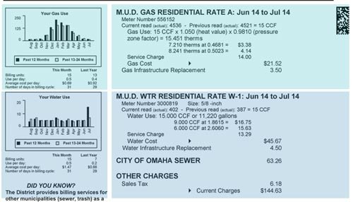 Omaha Summer Electric Rates and Winter Heating Costs: Real Experience - Omaha - 1