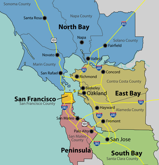 Names and Key Information About Cities Near San Francisco - San Francisco - 1