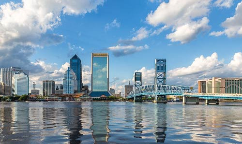 Average Seasonal Temperatures and Annual Rainfall in Jacksonville - Jacksonville - 1