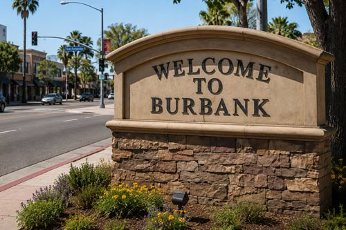 Geographical Location of Burbank, CA Next to Hollywood - Burbank - 1